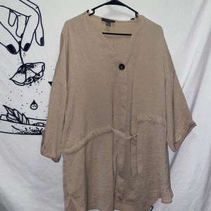 Beige half sleeve blouse